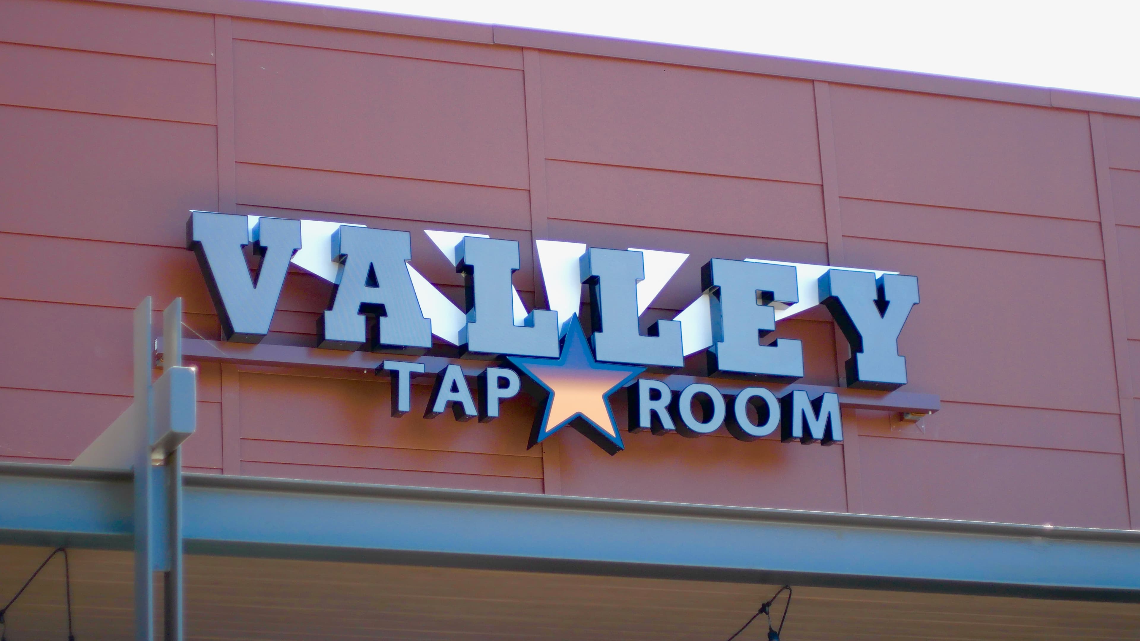 The Valley Taproom exterior sign